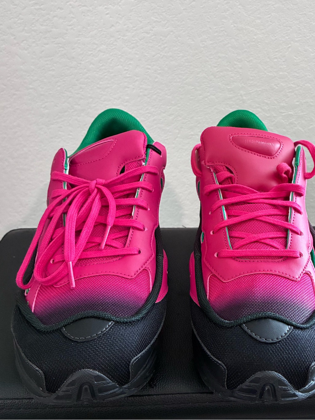 Adidas X Raf Simons Pink Green Chunky Sneakers + Matching Socks Size 11
